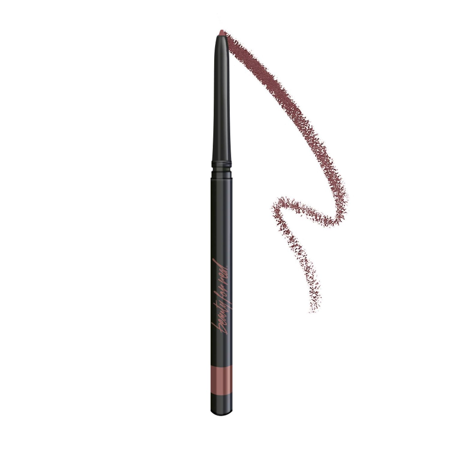 Beauty For Real D-Fine Lip Liner Pencil, Neutral Deep - Universal, Long-Wear Shade - Define, Enhance &amp; Perfect Lip Shape - Creamy Texture for Easy Application - No Sharpener Required - 0.012 oz