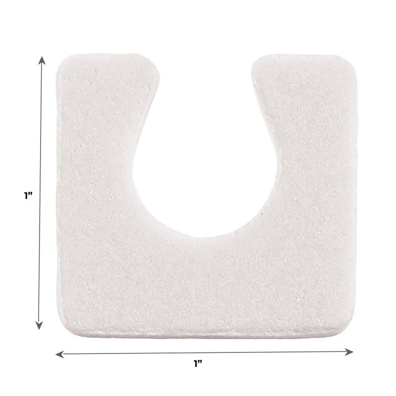 ForPro Sole Toe Separators, White, Individual Toe Separators for Pedicures, 144-Count