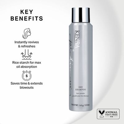 Kenra Platinum Dry Shampoo | Oil Absorbing Spray | Instantly Revives &amp; Refreshes Hair | Saves Time &amp; Extends Blowouts | All Hair Types | 5 oz