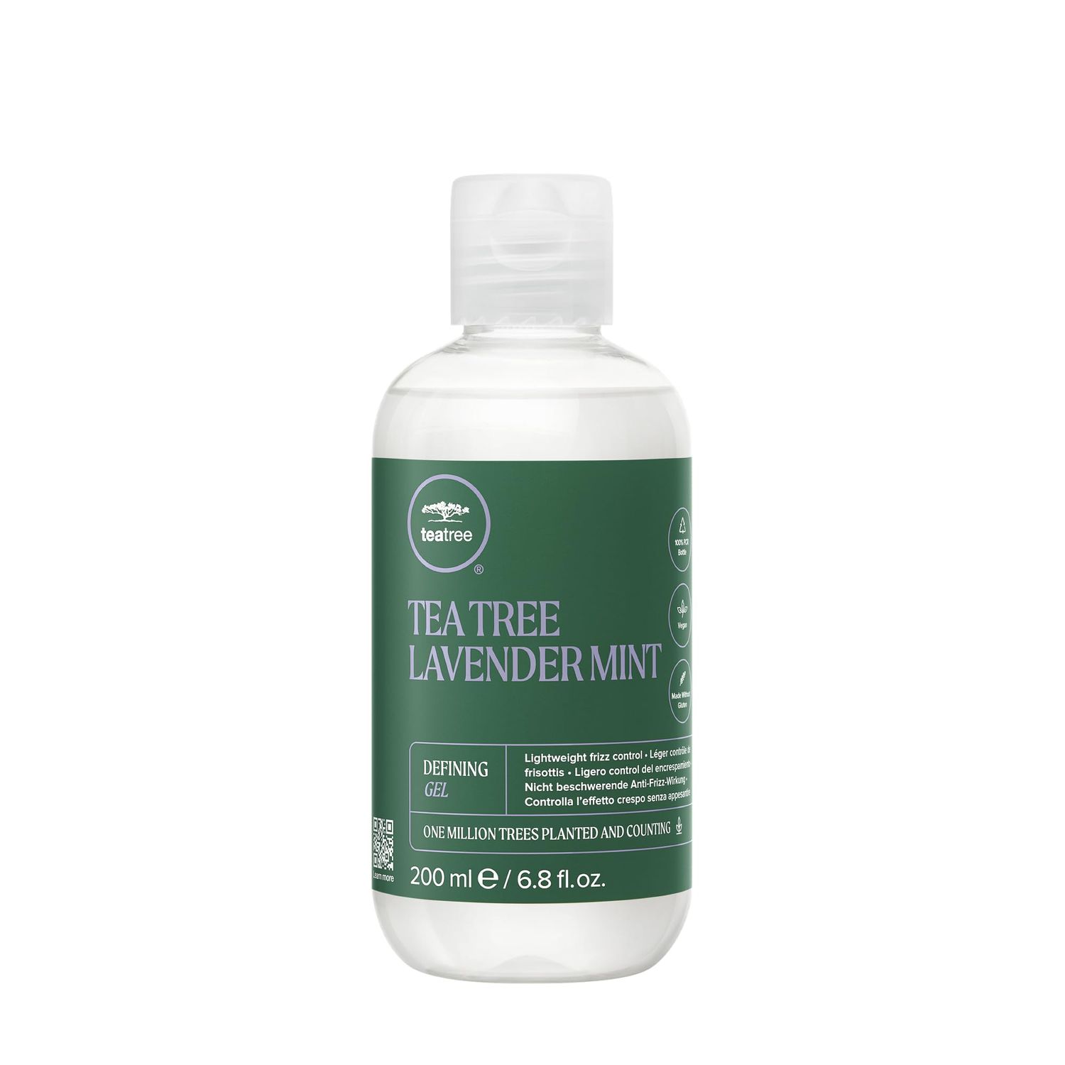 Tea Tree Lavender Mint Defining Gel, Lightweight Frizz Control, For Coarse, Curly + Dry Hair, 6.8 Fl oz