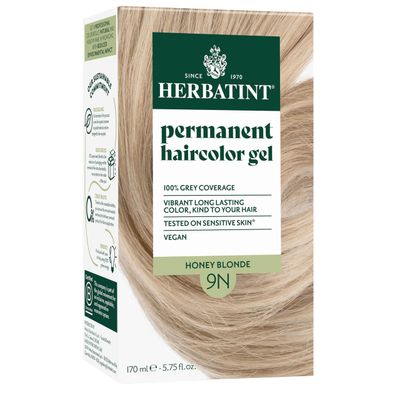 Herbatint Permanent Hair Dye For Women - 9N Honey Blonde - For Up To 100% Gray Coverage of Resistant Gray Hair - Ammonia-Free, Alcohol-Free &amp; Vegan - Salon Influenced Hair Color 5.75 fl oz