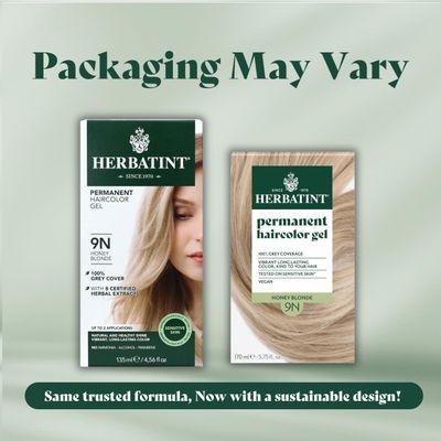 Herbatint Permanent Hair Dye For Women - 9N Honey Blonde - For Up To 100% Gray Coverage of Resistant Gray Hair - Ammonia-Free, Alcohol-Free &amp; Vegan - Salon Influenced Hair Color 5.75 fl oz