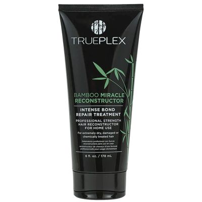 Trueplex KERATHERAPY Bamboo Miracle Reconstructor Bond Repair Treatment, 6 oz., 178 ml - Vegan Thermal Protection &amp; Hair Strengthener for Damaged Hair with Argan Oil, Cysteine, &amp; Bamboo Extract