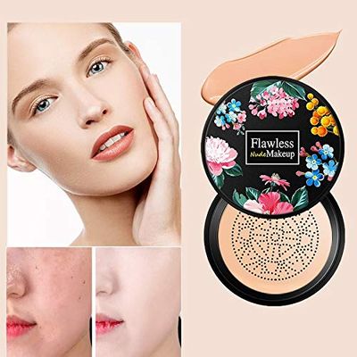 Air Cushion CC Cream Foundation,BB Cream Makeup Foundation,Moisturizing Concealer Long Lasting Full Coverage Waterproof Foundation (Natural)