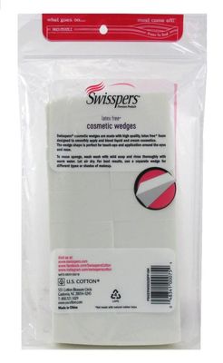 Swisspers Premium Cosmetic Wedges, Latex-Free Makeup Wedge, 32 per Package, 6 Packs (Total Count 192)