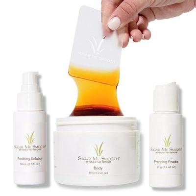 Sugar Me Smooth Body Sugar Wax Kit - Gentle On Skin And Less Painful Hair Removal In A Simple System, No Strips, No Heat, Water Soluble All-Natural Solution For All Skin &amp; Hair Types