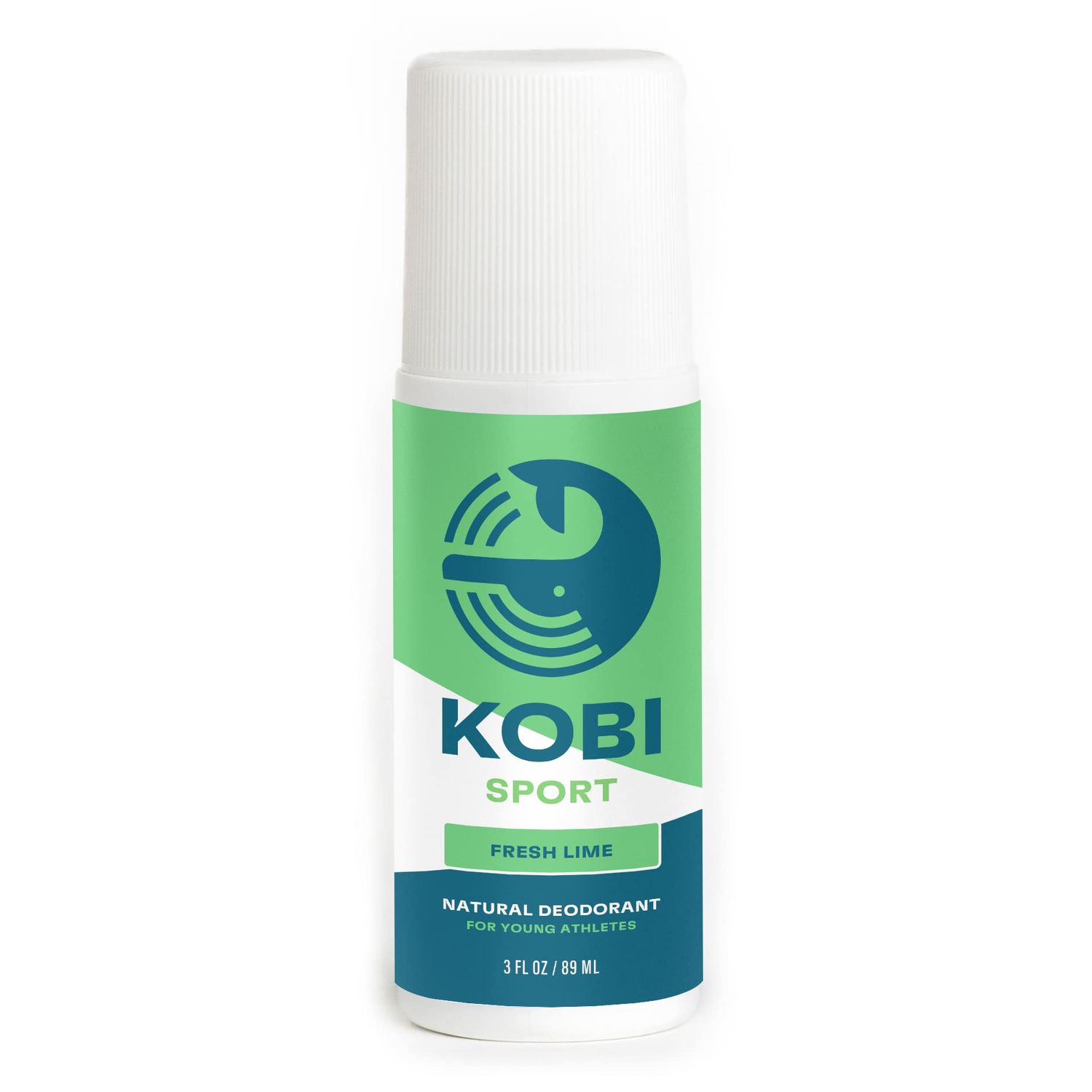Kobi Deodorant for Teens, Kids, Boys - Natural, Aluminum-Free, Hypoallergenic, Sport Strength - Fresh Lime