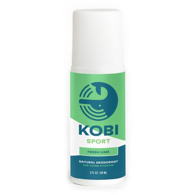 Kobi Deodorant for Teens, Kids, Boys - Natural, Aluminum-Free, Hypoallergenic, Sport Strength - Fresh Lime