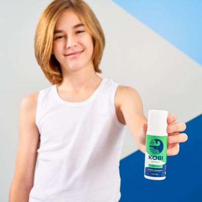 Kobi Deodorant for Teens, Kids, Boys - Natural, Aluminum-Free, Hypoallergenic, Sport Strength - Fresh Lime