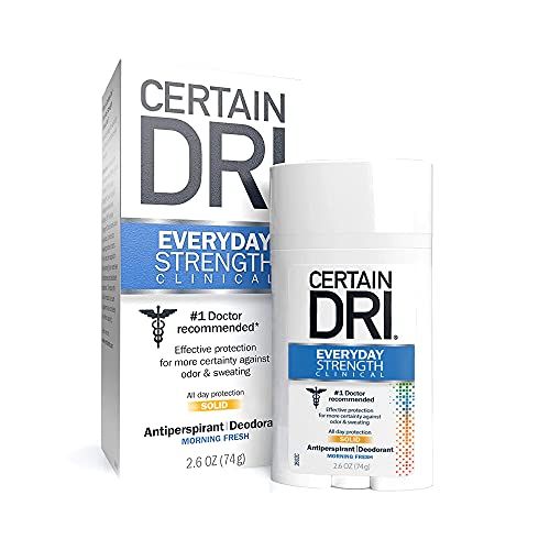 CERTAIN DRI Everyday Strength Clinical, Antiperspirant/Deodorant, Morning Fresh Solid 2.6 oz (Pack of 3)