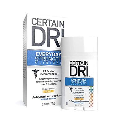 CERTAIN DRI Everyday Strength Clinical, Antiperspirant/Deodorant, Morning Fresh Solid 2.6 oz (Pack of 3)