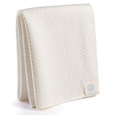 Organic Cotton Bamboo Viscose Face Towel Luxury Care for Sensitive Skin &amp; Natural Hair Drying Made in USA Ultra Soft Absorbent Eco Travel 15 X 35