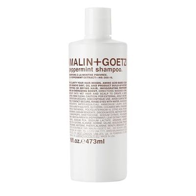 Malin + Goetz Peppermint Shampoo, 16 Fl. Oz. - Men &amp; Women Clarifying Shampoo, Natural Hair Shampoo to Cleanse &amp; Hydrate, Scalp Shampoo Treatment for All Hair Types, Vegan &amp; Cruelty-Free
