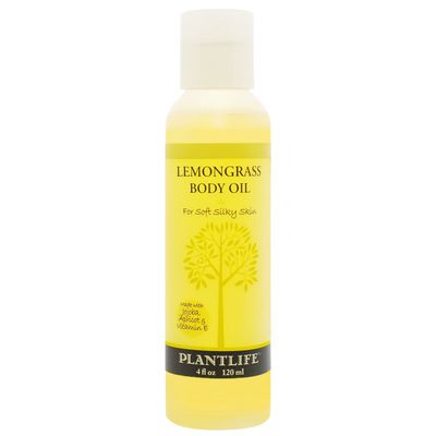 Plantlife Lemongrass Body Oil - Moisturizing Natural Body Oil for All Skin Types - Nourishing Dry Skin and Making It Feel Soft and Silky for Women &amp; Men - Bath, Body &amp; Massage Oil - 4oz