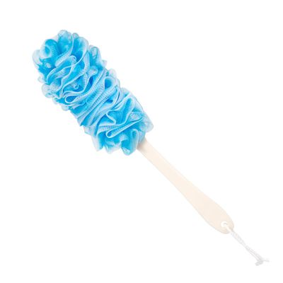 Arswin Lufa Back Scrubber for Shower, Anti-Slip Long Handle Bath Sponge Shower Brush, Soft Nylon Mesh Back Cleaner Washer, Loofah on a Stick Body Brush for Women&amp;Men (Blue)