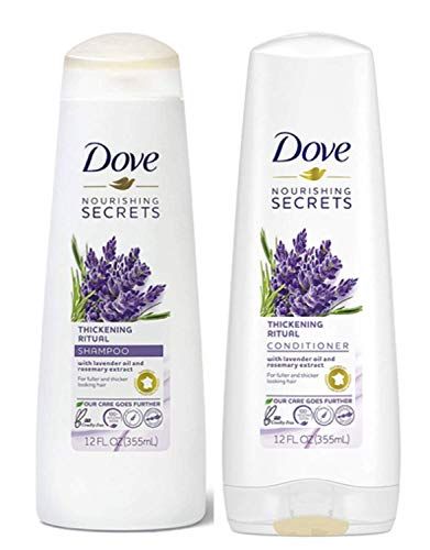 Dove Nourishing Rituals Haircare - Thickening Ritual - Shampoo &amp; Conditioner Set - Net Wt. 12 FL OZ (355 mL) Per Bottle - One Set