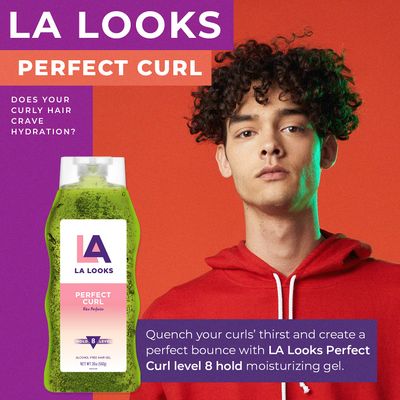 LA Looks Absolute Styling Hair Gel - Perfect Curl - 20 Oz - Hold for Defined, Long-Lasting Frizz Free Curls