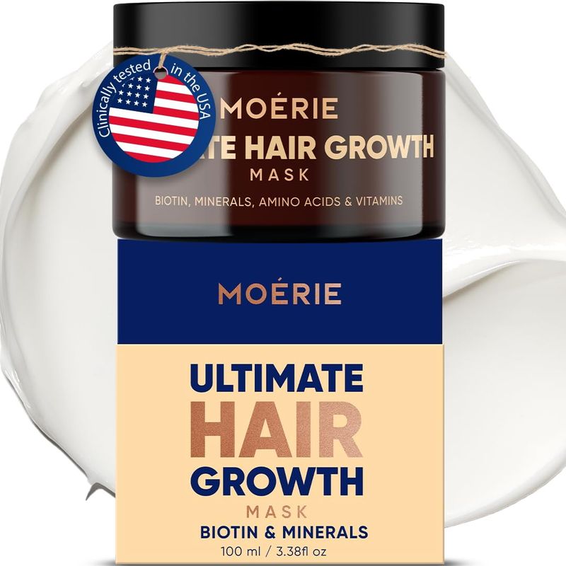 Moerie Hair Growth &amp; Repair Mask - Restorative, Vegan-Friendly Treatment for Longer, Thicker, Fuller Hair - 100ml