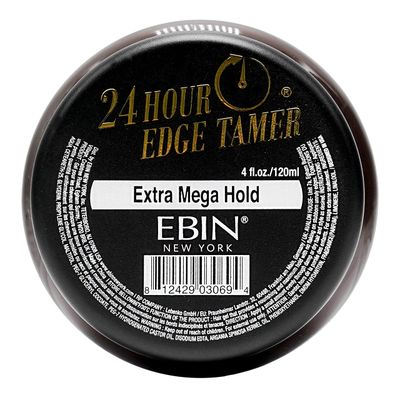 EBIN NEW YORK 24 Hour Edge Tamer, Extra Mega Hold, 4 Oz - No Flaking, No White Residue, Shine, Moisture and Prevent Breakage with Castor Oil