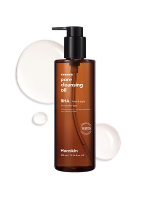 Hanskin BHA Pore Cleansing Oil, Gentle Blackhead Cleanser and Makeup Remover for Combination and Oily Skin, Korean Skincare [BHA/10.14 oz]