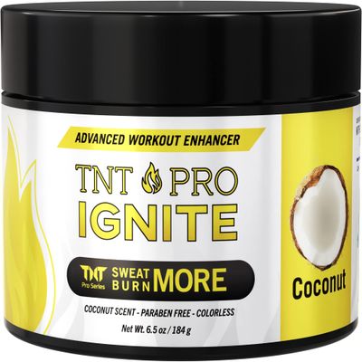 TNT Workout Enhancer Sweat Gel: Hot Cream for Tummy Belly Firming, Sweet Scent - Thigh &amp; Arm Hot Sweat Cream: Exercise Thermogenic Cream for Men &amp; Women, Skin Tightening Heat Lotion, Sweet Coconut