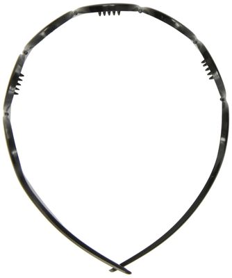Caravan Wave Headband with deep Teeth in Black Color of Celluloid Acetate