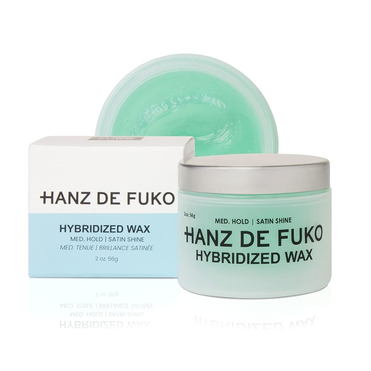 Hanz de Fuko Hybridized Wax - Premium Mens Hair Styling Wax with Medium Hold &amp; Satin Finish, 2oz