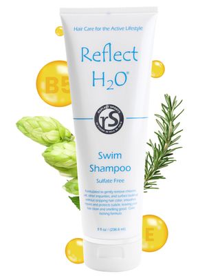 Reflect H?O Swim Shampoo - Sulfate-Free Copper &amp; Chlorine Hair Protection with Keratin, Vitamin E &amp; B5 for Green Hair &amp; Fading - Chlorine Removal Shampoo for Swimmers of All Hair Types - 8oz