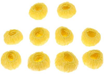 100pcs Disposable Ear Covers Kids Baby Boys Girls Disposable Bath Shower Ear Protectors Caps for Hair Dye, Shower, Bathing - Yellow