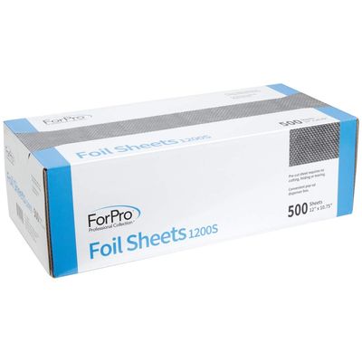 ForPro Professional Collection Embossed Foil Sheets 1200S, Aluminum Foil, Pop-Up Dispenser, for Hair Color Application and Highlighting Services, Food Safe, 12 W x 10.75 L, 500-Count