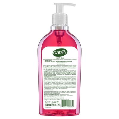 Dalan Sweet Pomegranate Multicare Ultra Moisturizing Liquid Hand Soap for Normal and Dry Hands Fresh Clean and Soft Feeling (13.5 Fl Oz / 400 mL (Pack of 3))