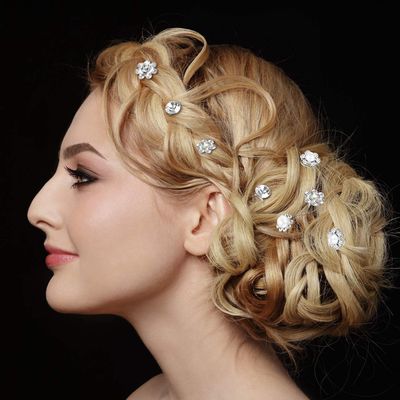Yaomiao 116 Pcs Wedding Hair Jewels for Girls Spiral Hair Pins Rhinestone Hair Pins Bridal Hair Accessories Crystal Pearl Hair Clips Flower Spiral Hairstyles Pin for Women Girl Wedding Prom Party