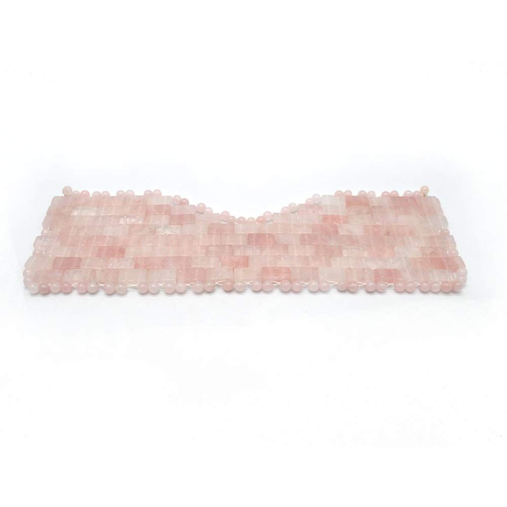 100% Rose Quartz Jade Eye Mask, Jade Sleeping Mask for Relieving Eye Bags and Dark Circles, Yoga Meditation Tools