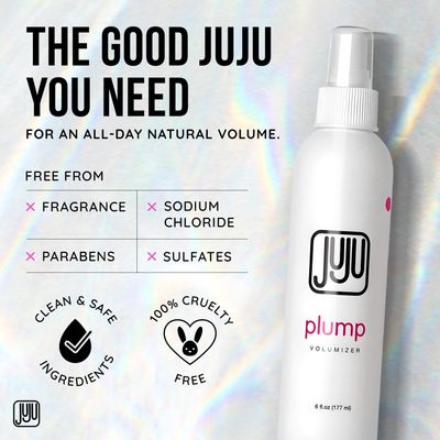 Juju Plump Lightweight Volumizer Hairspray 6 fl oz - Fragrance Free Volume Hair Spray Medium to Fine Hair, Airy Feel Styling Spray for Volume &amp; Fullness, Volumizing Hair Spray for Women