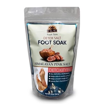 Himalayan Pink Salt Soothing Mineral Soak Leaves Feet Feeling Cleansed,Refreshed and Relaxed No Parabens,No Silicones,No Sulfates For All Skin Types Made In USA 16oz