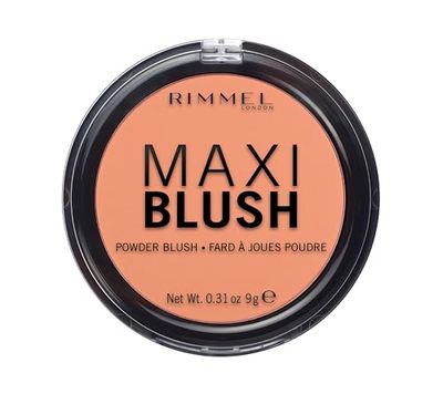Rimmel London Maxi - 004 Sweet Cheeks - Blush Powder, Lightweight, Highly Pigmented, Blendable, 0.31oz