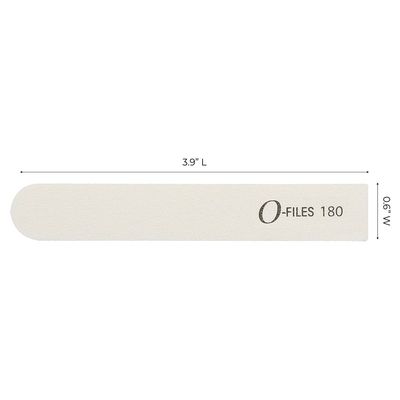 ForPro Professional Collection O-Files Replaceable File System, 180 Grit, Manicure Nail File Refills, 3.9 L x .6 W, White, 50-Count