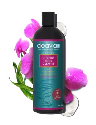Aleavia Body Cleanse - Organic &amp; All-Natural Prebiotic Body Wash with Pure Cold-Pressed Orchid Oil - Nourish Your Skin Microbiome - 16 Oz
