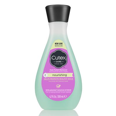 Cutex Nail Polish Remover, Nourishing Nail Care, Leaves Nails Looking Healthy, Contains Vitamins E &amp; Apricot Oil, 6.76 Fl Oz