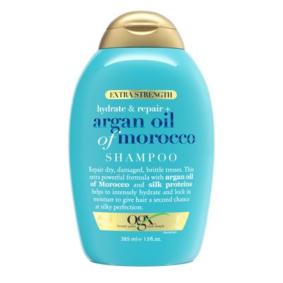OGX Extra Strength Hydrate &amp; Repair Shampoo with Moroccan Argan Oil - Moisturizes Dry, Damaged Hair - Sulfate-Free, Paraben-Free - 13 fl oz