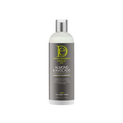 Design Essentials Natural Almond &amp; Avocado, Moisturizing &amp; Detangling Leave-In Conditioner, 12 Ounce