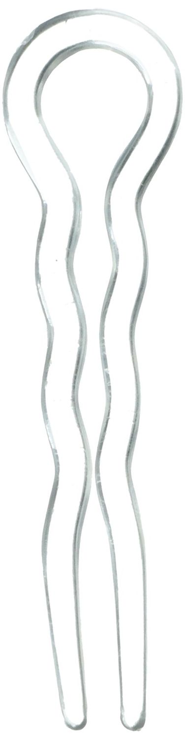 Caravan Large Clear Crink Hair Pins Model No. 7465/2