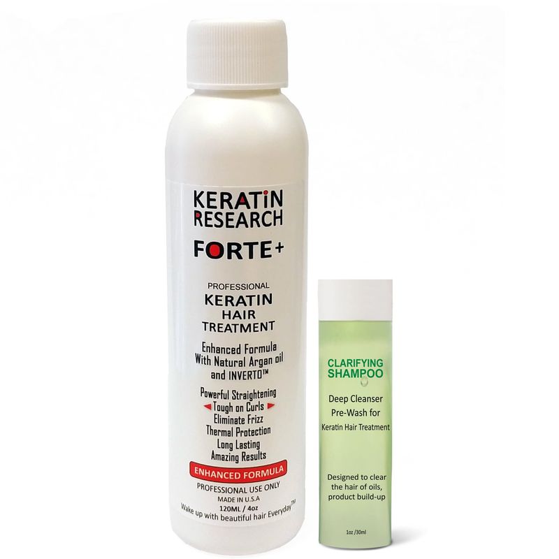 Keratin Forte Brazilian Keratin Hair Blowout Treatment Extra Strength Forte Keratina Para Alisar El Pelo (120ML KIT)