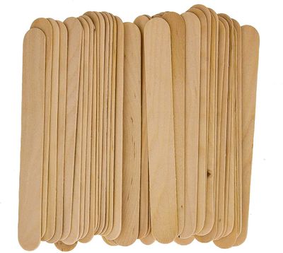 Dukal Large Wooden Wax Sticks - Body Hair Removal Applicator for Waxing,  x 6 (Pack of 100)