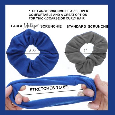 Set of 2 Large Solid Scrunchies - Red