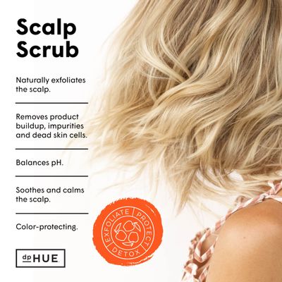 dpHUE Apple Cider Vinegar Scalp Scrub with Pink Himalayan Sea Salt, 9 oz - Natural Exfoliating Scrub &amp; Dry Scalp Treatment - Aloe Vera &amp; Avocado Oil - Gluten Free, Vegan
