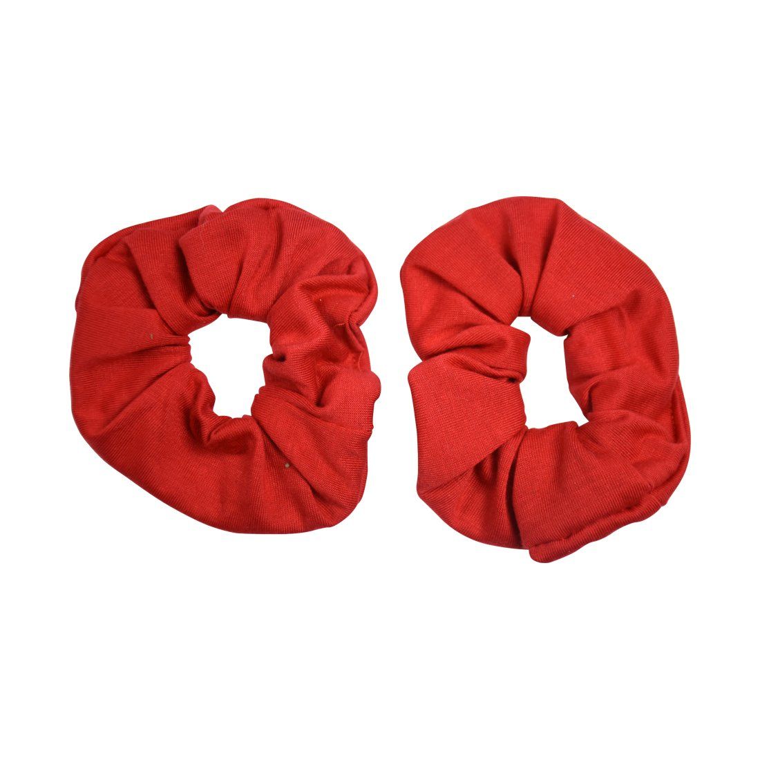 Set of 2 Large Solid Scrunchies - Red