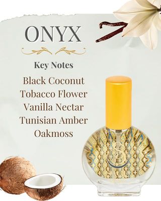 Onyx Organic Mini Perfume Spray by Sage- 1/2 oz, Vegan &amp; Cruelty-Free, Earthy Scent, Black Coconut, Vanilla, Oakmoss