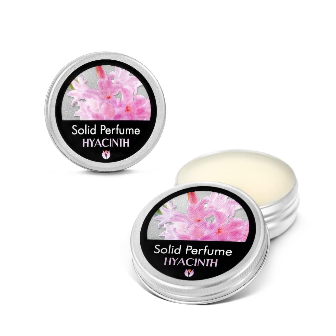 Flowerland Solid Perfume - Portable Pocket Balm Perfume Perfect for Travel Use - Natural Fragrance Parfum for Men and Women - Natural &amp; Vegan - Hyacinth (30ml)