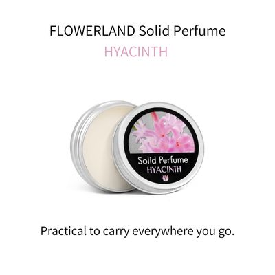 Flowerland Solid Perfume - Portable Pocket Balm Perfume Perfect for Travel Use - Natural Fragrance Parfum for Men and Women - Natural &amp; Vegan - Hyacinth (30ml)